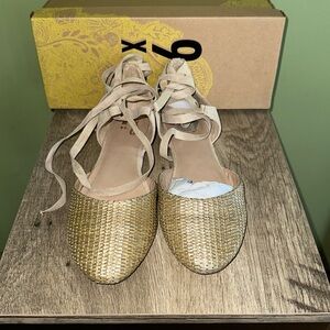 Mix No. 6 Gold and Tan Flats